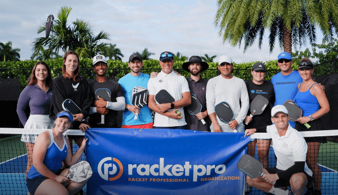 Racket sports player celebrating